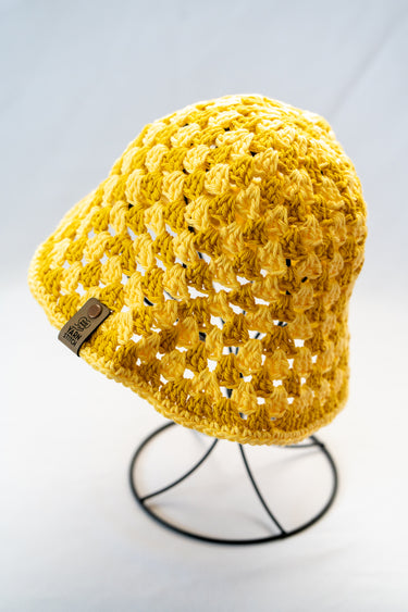 Crochet Bucket Hat - Yellow